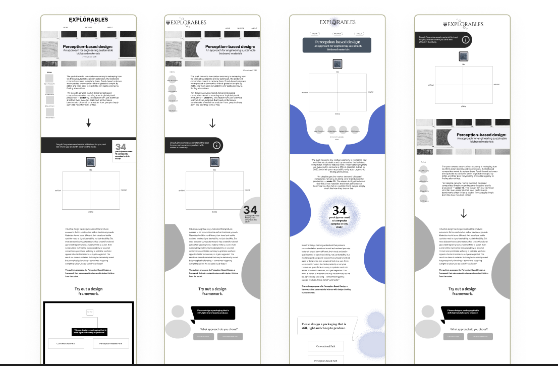 Explorables interface idea generation